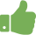 5f024fb4adc00621098d8a8e_thumbs-up-hand-symbol-p-500 A white background with a green thumbs up icon representing cosmetic dentistry.