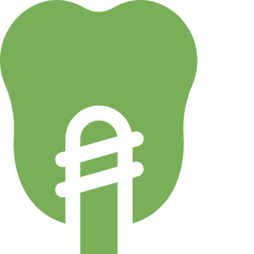 A dental implants icon on a white background.