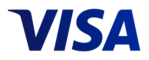 About Visa logo on a green background.