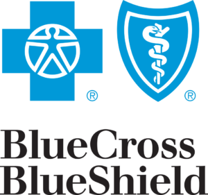 Blue Cross Blue Shield logo with seccion contacto.