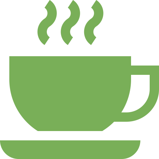 The Experience of a green cup with steam coming out of it.