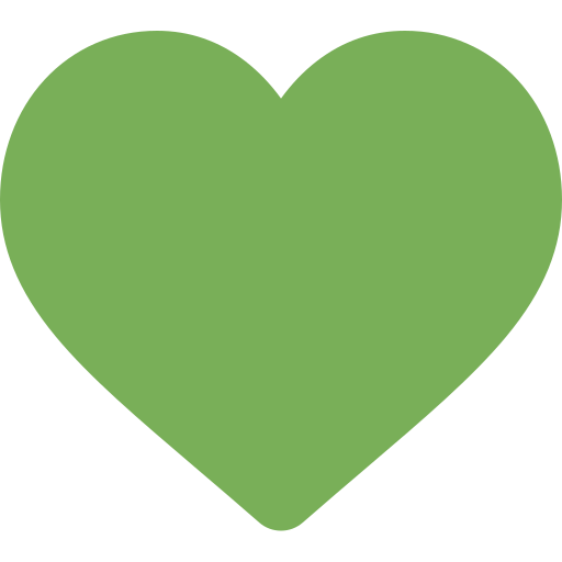 A green heart icon.