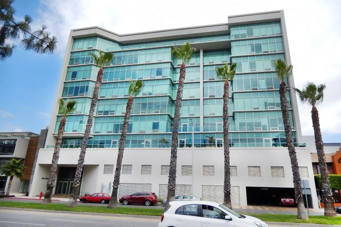 Keywords: palm trees, building

A building featuring palm trees in its front yard.
